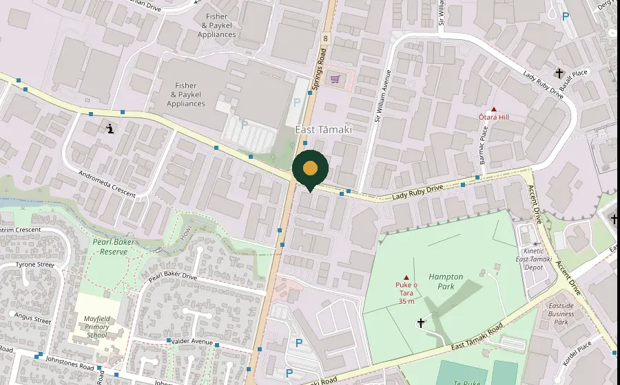 Map: Greenland Bakery & Cafe on Lady Ruby Drive, East Tāmaki